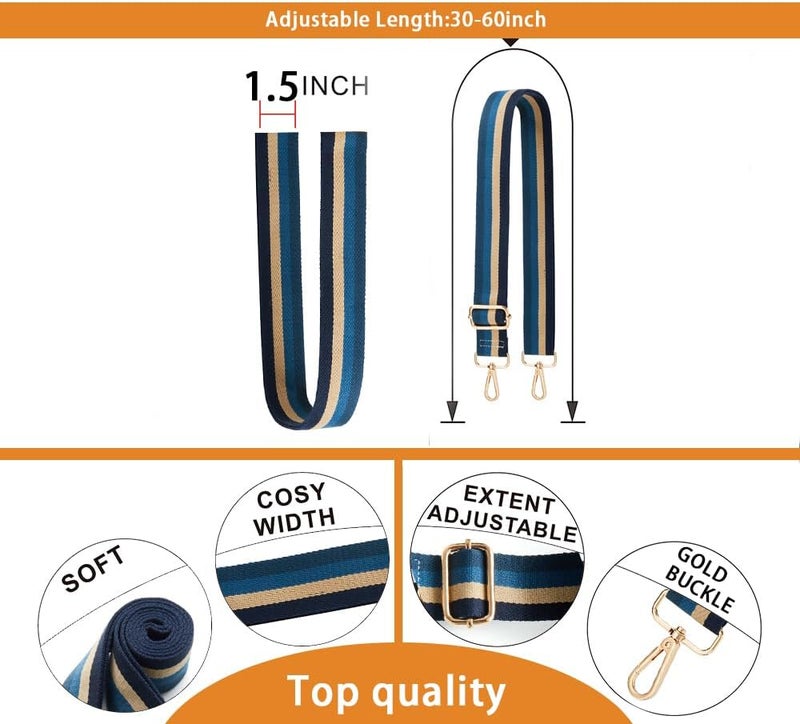 S-Jacorry Purse Strap Replacement Crossbody Wide Shoulder Strap Adjustable Canvas Straps Handbag Strap Replacement Belts - Image 4